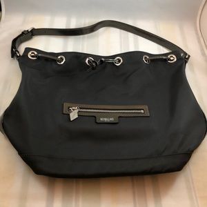 MZ Wallace bucket bag Steel gray & patent leather